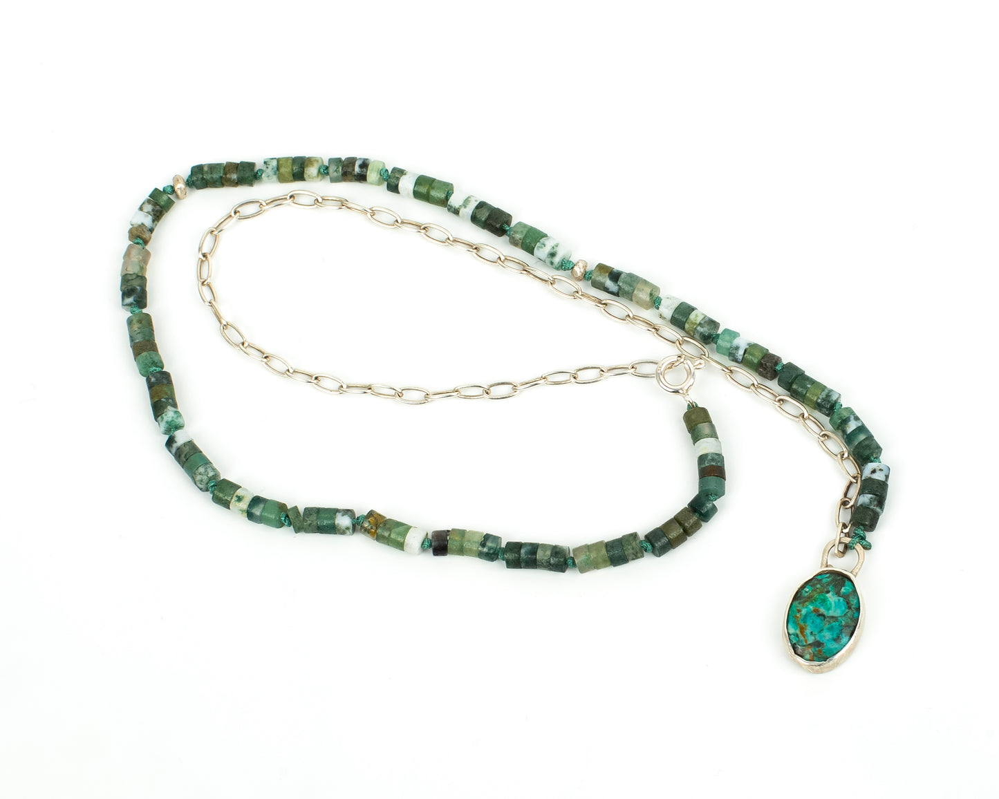 Kar Tanesi Obsidyen Kolye