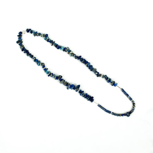 Handcrafted 925 Sterling Silver Necklace with Lapis Lazuli