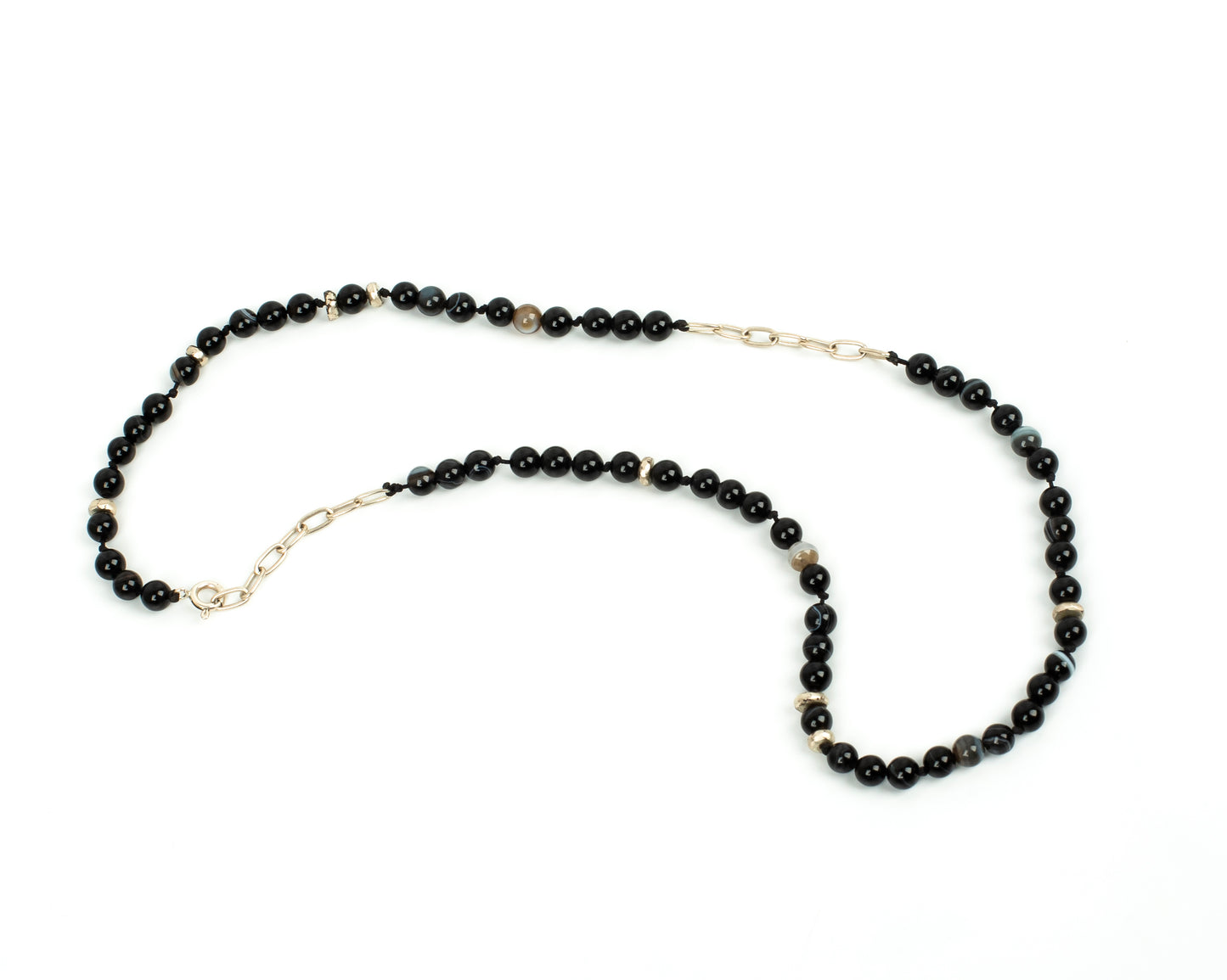 Handcrafted 925 Sterling Silver Necklace with Agate