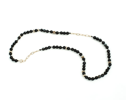 Handcrafted 925 Sterling Silver Necklace with Agate