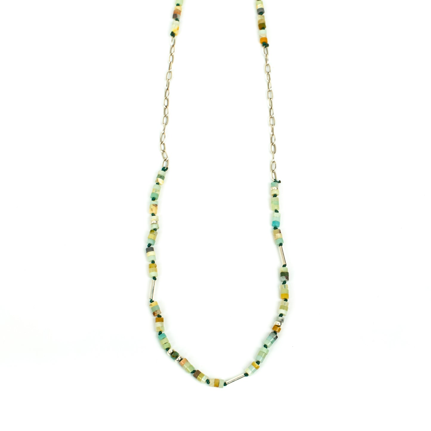 Handcrafted 925 Sterling Silver Necklace with Amazonite