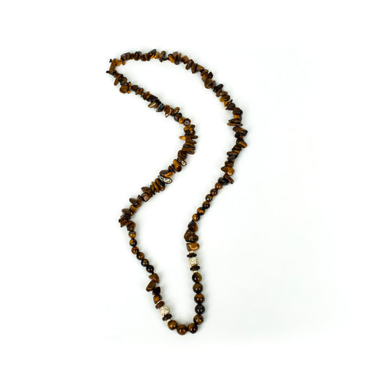 Handcrafted 925 Sterling Silver Necklace with Tiger Eye