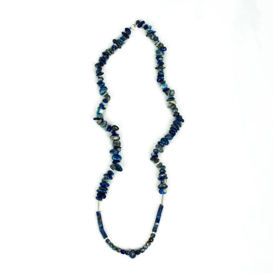 Handcrafted 925 Sterling Silver Necklace with Lapis Lazuli