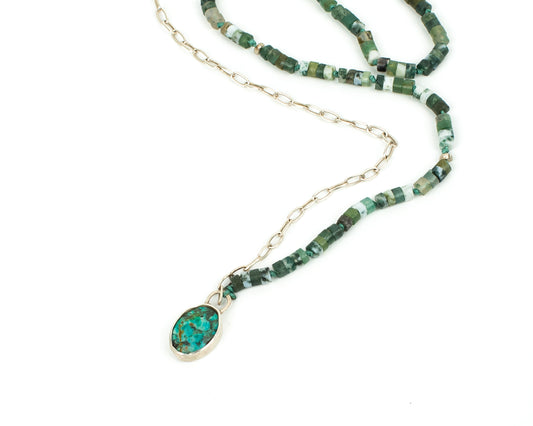 Kar Tanesi Obsidyen Kolye